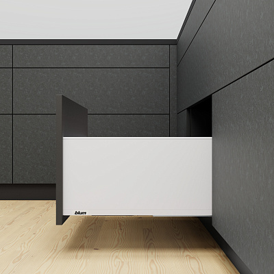 фото legrabox pure f,высокий,400 мм,белый шелк