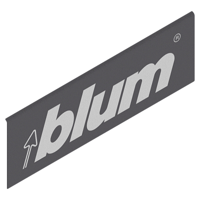 фото legrabox заглушка внешн.с лого blum,сер.орион,симм.