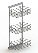 корзина выдвижная на рамке 3-х уровневая, хром (код 532)
