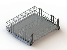 выкатная сушка в нижнюю базу 800 на направляющих blum, хром (гальваника) (6083)