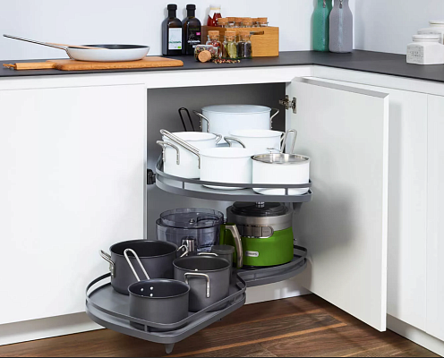 фото леманс 500 мм комплект 2 полки, 2 доводчика, левый, арена стиль, цвет антрацит (2605799846)