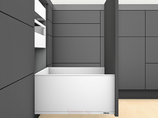 фото legrabox pure f,высокий,550 мм, белый шелк
