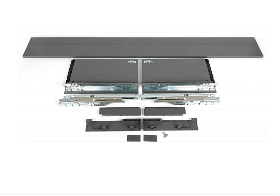 фото ten2 высокий внутреннийвыдвижной ящик h180 мм, 450мм, чёрный кофе