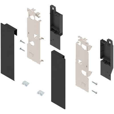 фото legrabox комплект держателей передн.пан.с релингом, c, чёрный матовый