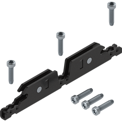 фото hk i крепление фасада для узких алюминиевых рамок черный оникс