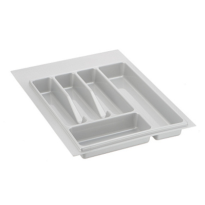 фото лоток для кухонных принадлежностей в ящик (305-340) х (391-490), шк 400 мм, белый