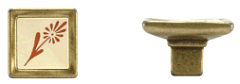 wpo.188.000.aad1 giusti. ручка-кнопка  с керамической вставкой, старая бронза/цветок