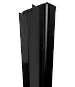 901010 вертикальный профиль (средний) для фасадов без ручек (62х22 мм), черный, 3 м.
