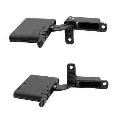 фото петли d hinge 2шт. скрытые 3d-регулир., 7-20 кг, левая/правая + заглушки, черные (0017649)
