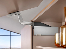 откидной подъемный механизм blum aventos hs top02 [480 -660мм, 2,75 -15,25 кг] заглушки светло-серого цвета