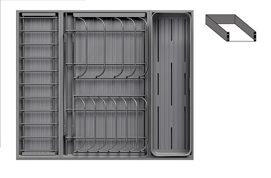 фото сушка выдвижная ф135, дайнинг агент 600 мм;креп.к фасаду,цвет антрацит,(2395289846)