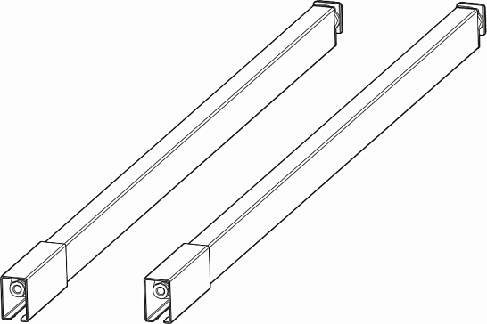фото dragon-box комплект рейлингов 350 мм, цвет - серый (0015500)
