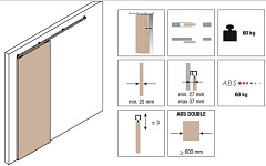 система для дверей до 60 кг c доводчиком (выведен)