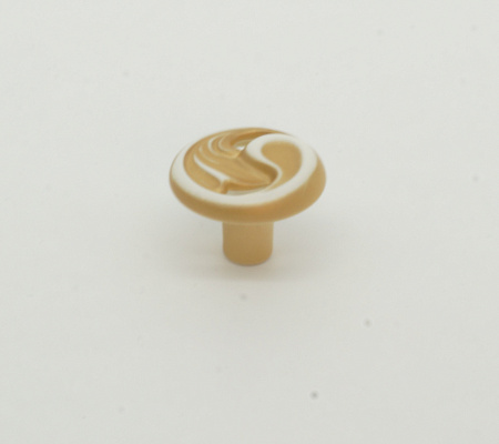 фото 24169z03000.41  ручка-кнопка aida, золотое белое, d30