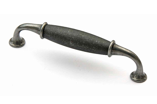 фото 11.3585.53.58 metakor. ручка victoria, темная матовая черная сталь, 128 мм