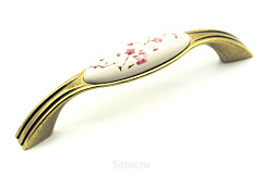 ручка up17-0096-g00ab-mlk-17 bello полир.бронза/молочный  фарфор, 96мм, gamet (распродажа)