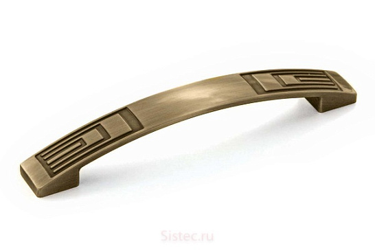 фото ur27-0128-gab02  gamet. ручка-скоба, античное золото, 128 мм