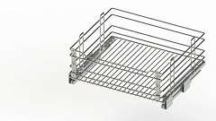 корзина выкатная в нижнюю базу 700 на направляющих blum, хром (гальваника) (6106)