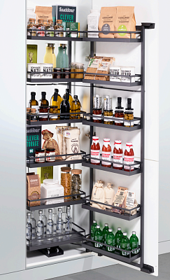 фото тандем ii, комплект 600 мм, н1700, 5 полок, арена стиль,  цвет антрацит (2376619846)