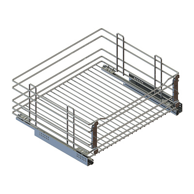 корзина выкатная в нижнюю базу 450 на направляющих blum, хром (гальваника) (6103)
