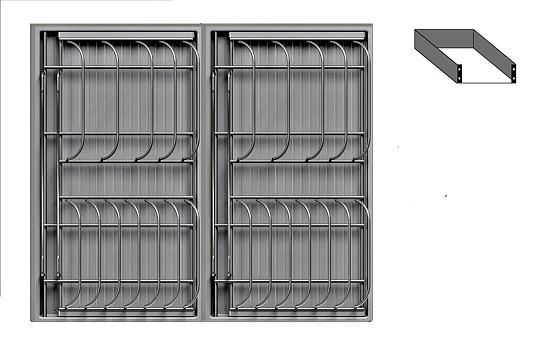фото сушка выдвижная ф11, дайнинг агент 600 мм; крепление к фасаду;цвет антрацит, (2395709846)