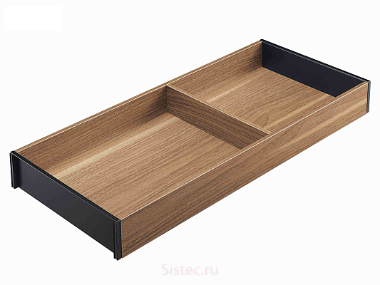 фото ambia-line лотки нд 500мм, ш 200мм, орех теннесси/терра-черный