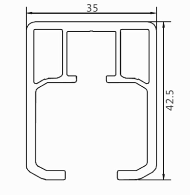 фото верхний ходовой профиль dtc track-pro cf l=6м (гармошка)(0021590)