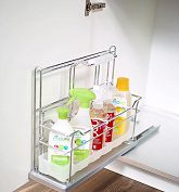 контейнер "портеро" для хозпренадлежностей с одной емкостью, 160x468x395мм, цвет хром (0051510005)