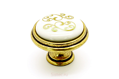 p77.01.p1.a8g giusti. ручка-кнопка с фарфоровой вставкой