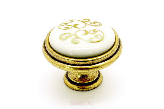 фото p77.01.p1.a8g giusti. ручка-кнопка с фарфоровой вставкой