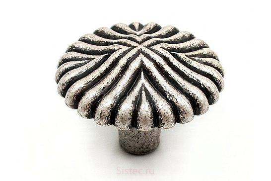 фото wpo794.000.00e8 giusti. ручка - кнопка, старое серебро (распродажа)