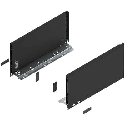 фото legrabox царга c, 350 мм, черный матовый, l+r+ заглушки, инструкция