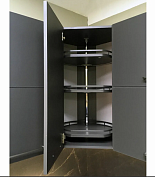 твистер, h.812 - 922 мм, комплект арена стиль, 3 полки+рама+крепеж, цвет антрацит, дно антрацит,1уп