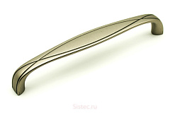 ur43-ga011 ручка-скоба serpente, патинир. никель, 128 мм, gamet