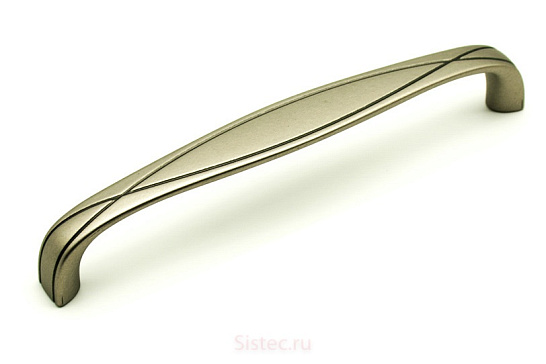 фото ur43-ga011 ручка-скоба serpente, патинир. никель, 128 мм, gamet