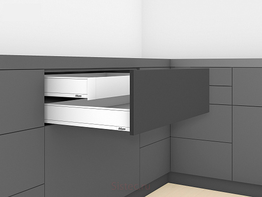 фото legrabox pure m, стандартный внутренний, 350 мм, белый шелк