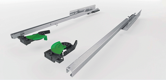 фото excel g550b направляющие r+l чв с плавным закрыванием, 270мм, + замки