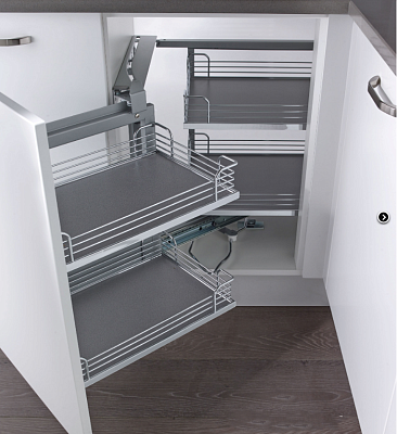 фото волшебный угол 450 - 600 мм комплект, левый, арена классик, цвет титан, (2604070102)