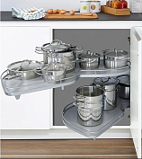 леманс 600 мм комплект 2 полки, 2 доводчика, левый, арена классик, цвет титан, (0479330102)