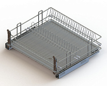 выкатная сушка в нижнюю базу 500 на направляющих blum, хром (гальваника) (6080)