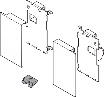 фото legrabox комплект держателей передн.пан.,m,сер.орион