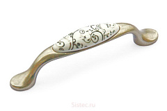 up19-0096-ga011-wht-12 gamet.ручка-скоба, патин.никель/завитушки,96мм