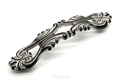 wmn797.096.001с giusti. ручка - скоба, королевский черный с серебряной патиной, 96 мм