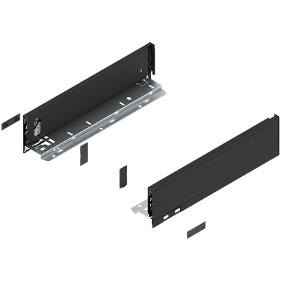 фото legrabox царга m, 350 мм, черный матовый, l+r+ заглушки, инструкция