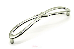 ur48-g0004-sw gamet ручка-скоба viola cristal, хром, с крист. сваровски, 128 мм