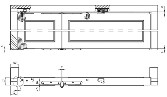 набор аксессуаров для складных дверей