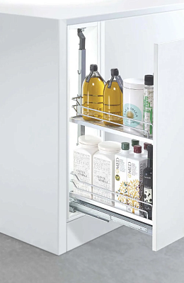 фото диспенса джуниор слим 300 мм, h640 - 728 мм, арена классик 2 полки, цвет хром, (2606310005)