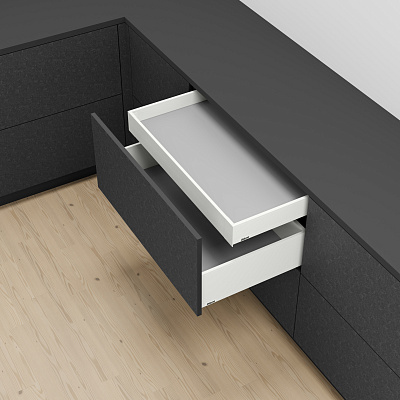 фото внутренний legrabox pure m,стандартный, 350 мм,белый шелк