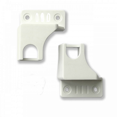 фото dragon-box держатель рейлинга, белый (для крепл. рейлинга к задней стенки) (0017471)