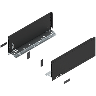 фото legrabox царга k, 350 мм, черный матовый, l+r+ заглушки, инструкция